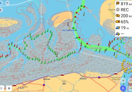 Nautical navigation & mudflat walking with OpenStreetMap